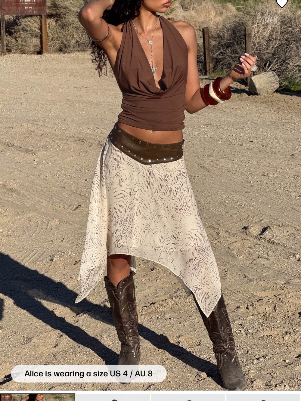 Dark Mirage Asymmetrical Midi Skirt Multi - princess polly
